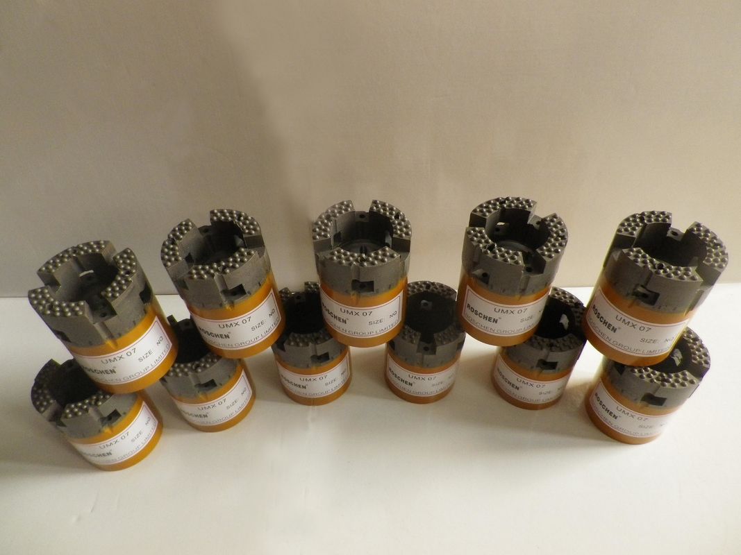 NQ 3 Stages Series 07 UMX 25 mm Standard Diamond Core Drill Bits Mohs Scale 4 for Soft Formation
