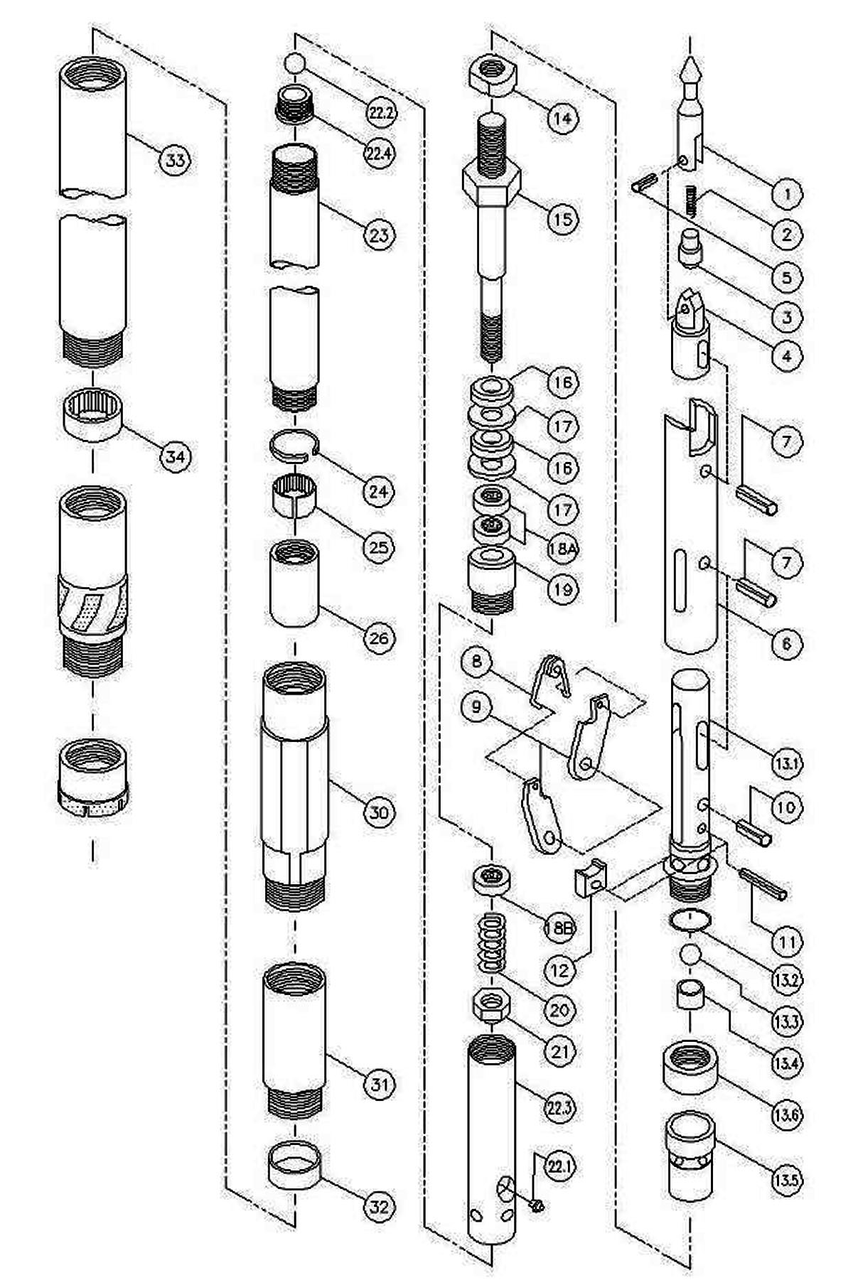 HQ NQ PQ Core Barrel , 10 Feet Wireline Core Barrel For Exploration