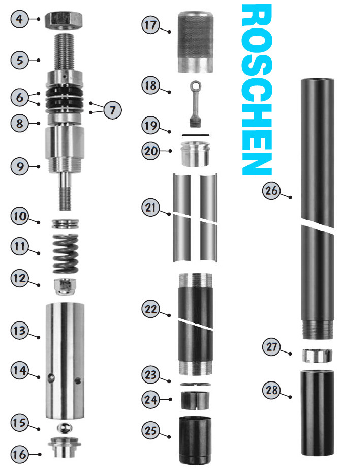 Triple Core Barrel for water well drilling, AMLC/ BMLC / NMLC / HMLC Size