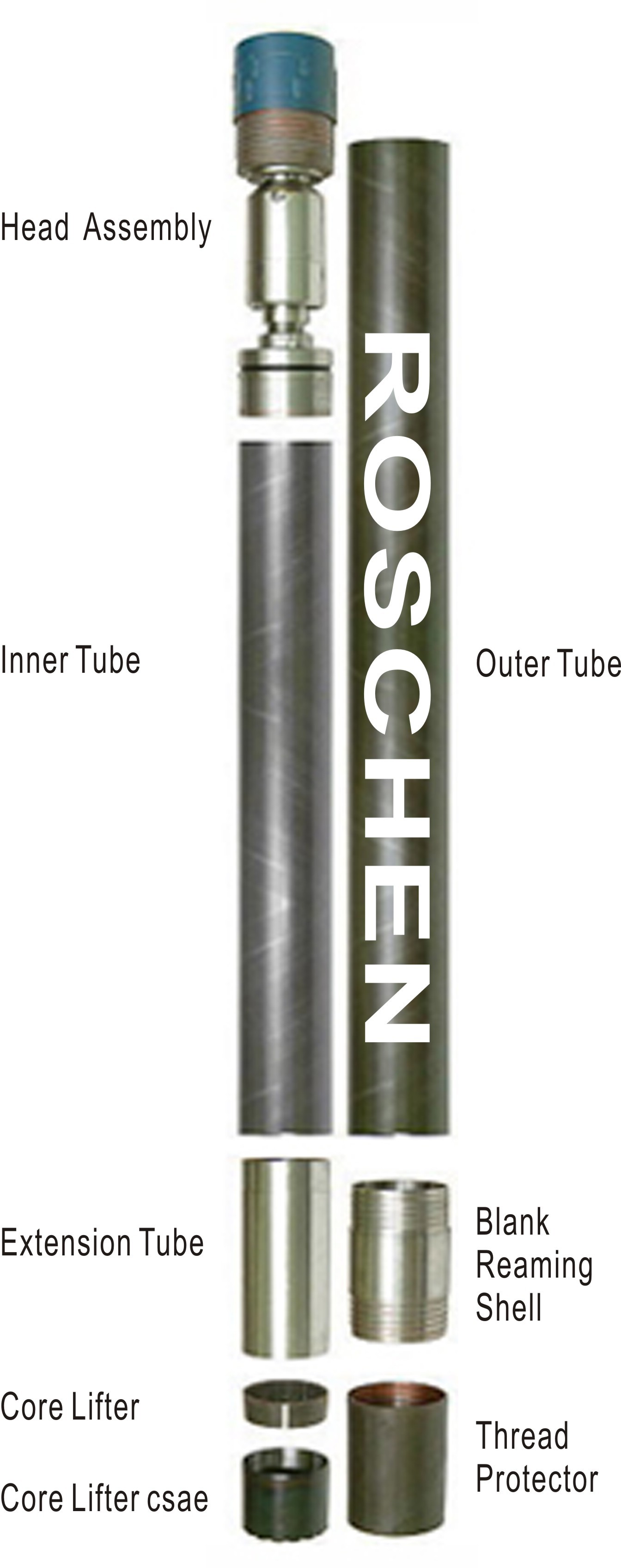 T6 Double Tube Core Barrel For Exploration Diamond Coring Samples