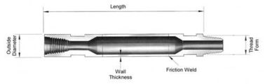 2 - 7/8&quot; Shoulder 79mm 2 - 3/8&quot; REG Drill Rod