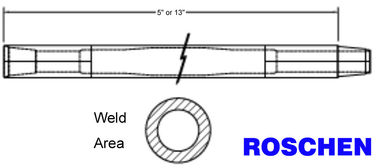 Heavy Duty Drill Rod 3 - 1/2" Friction Welded with Advanced 4140 Grade Materials