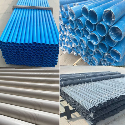 Water Well Casing PVC U Wall Pipe / Water Filter Screen Pipe System Specification